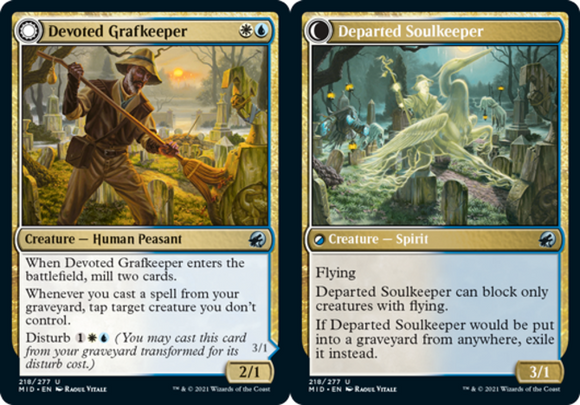 Devoted Grafkeeper // Departed Soulkeeper - Innistrad: Midnight Hunt - English -