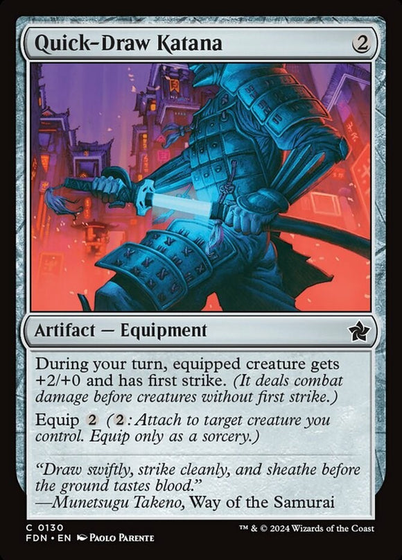 Quick-Draw Katana - Foundations - English - NM - MTG