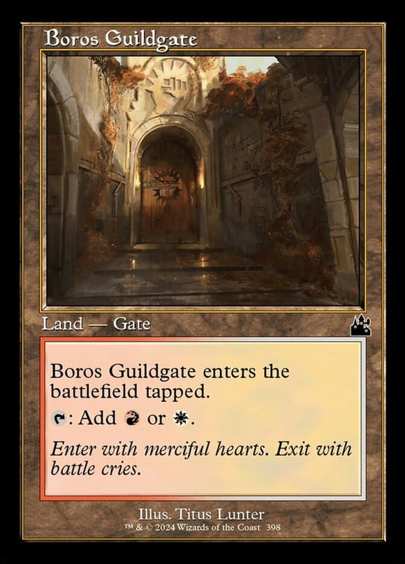 Boros Guildgate - Retro Frame - Ravnica Remastered - English - NM - MTG