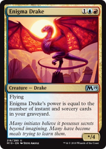 Enigma Drake - Core Set 2019 (M19) - English - NM - MTG