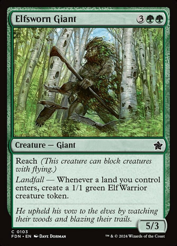Elfsworn Giant - Foundations - English - NM - MTG