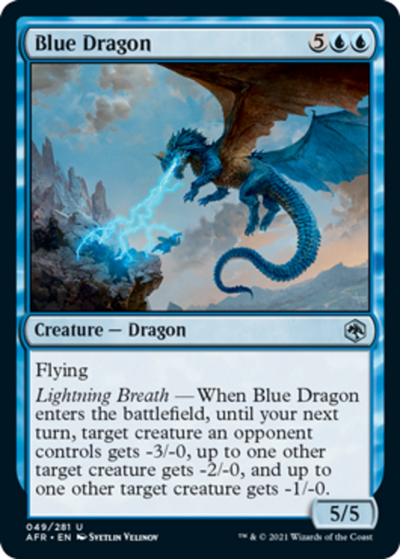 Blue Dragon - Forgotten Realms - English - NM - MTG