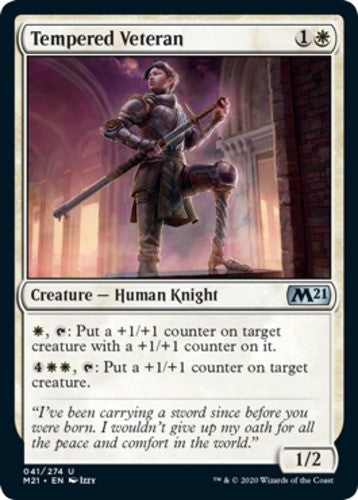 Tempered Veteran - Core Set 2021 (M21) - English - NM - MTG