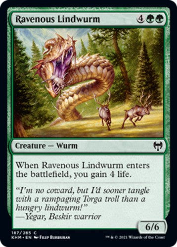 Ravenous Lindwurm - Kaldheim - English - NM - MTG