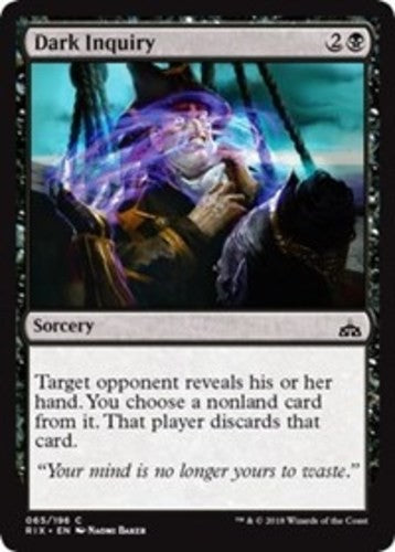 Dark Inquiry - Rivals of Ixalan - English - NM - MTG