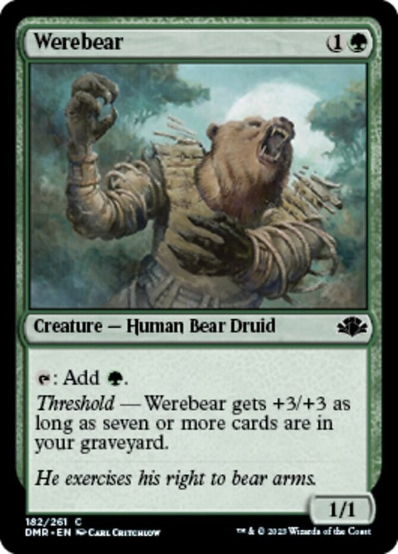 Werebear - Dominaria Remastered - English - NM - MTG