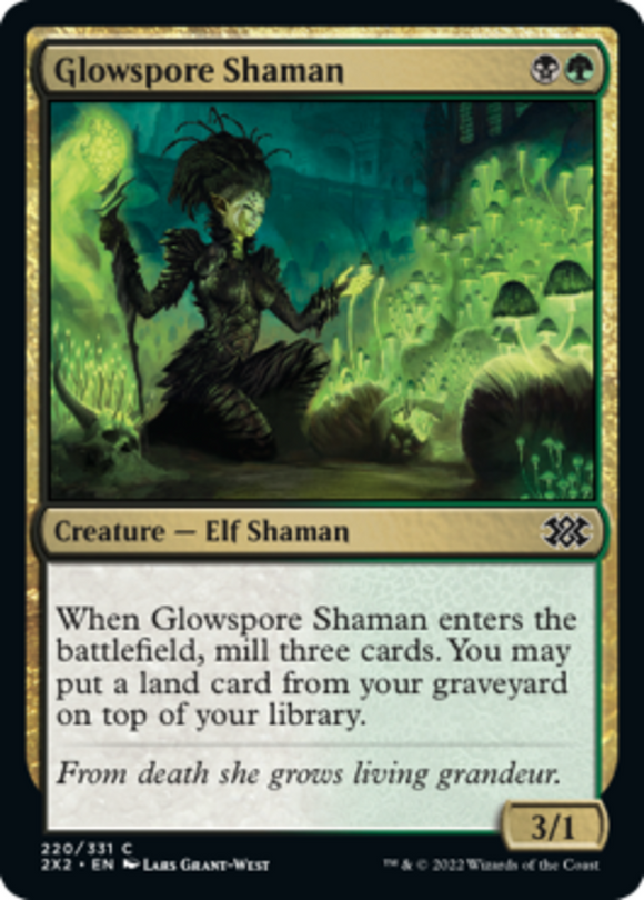Glowspore Shaman - Double Masters 2022 - English - NM - MTG