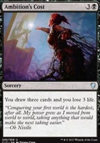 Ambition's Cost - Commander 2017 - English - NM - MTG