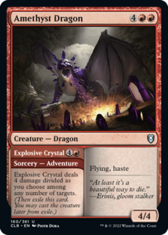 Amethyst Dragon // Explosive Crystal - Battle for Baldur's Gate - English - NM -