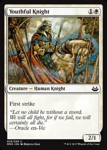 Youthful Knight - Modern Masters 2017 - English - NM - MTG