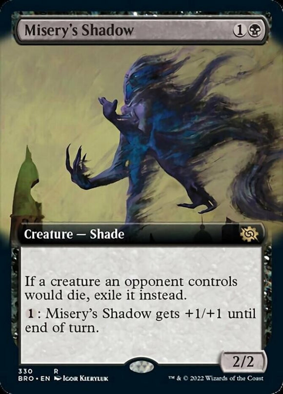 Misery's Shadow - Extended Art - The Brothers' War - English - NM - MTG