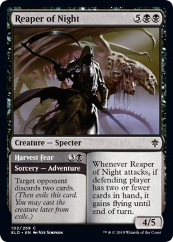 Reaper of Night // Harvest Fear - Throne of Eldraine - English - NM - MTG