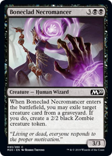 Boneclad Necromancer - Core Set 2020 (M20) - English - NM - MTG