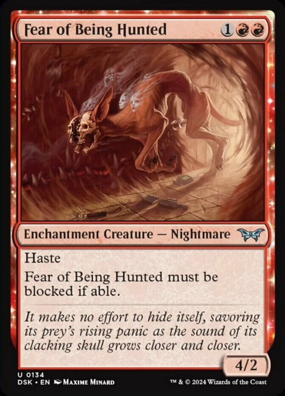 Fear of Being Hunted - Duskmourn: House of Horror - English - NM - MTG