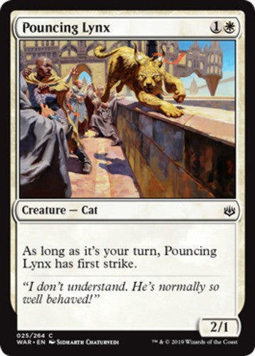 Pouncing Lynx - War Of The Spark - English - NM - MTG