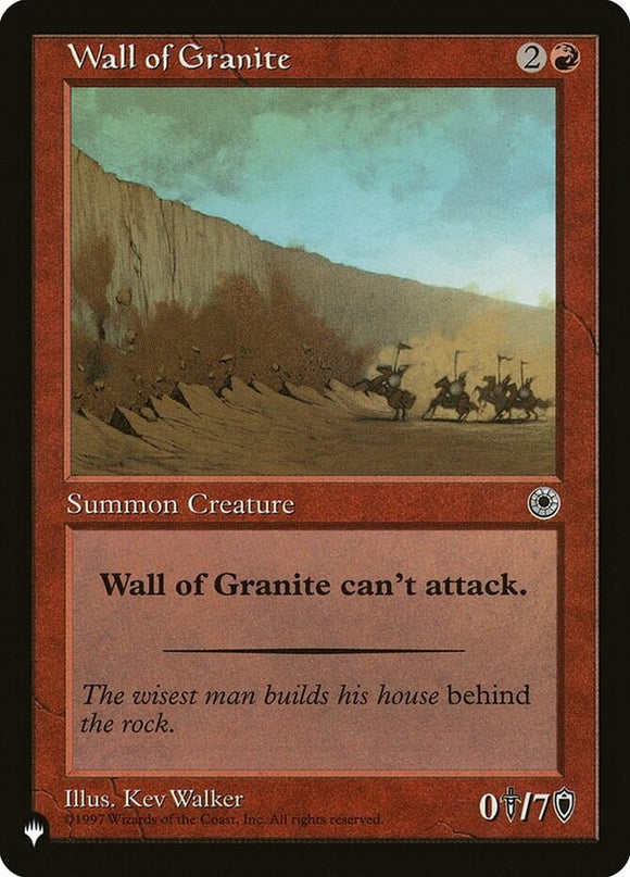 Wall of Granite - The List - The List - English - NM - MTG