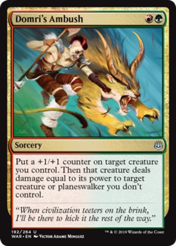 Domri's Ambush - War Of The Spark - English - NM - MTG