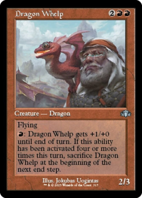 Dragon Whelp - Retro Frame - Dominaria Remastered - English - NM - MTG