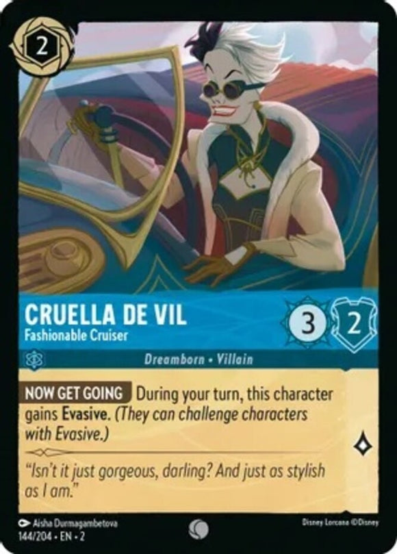 Cruella De Vil - Fashionable Cruiser - 144/204 - Common - Rise of the Floodborn 
