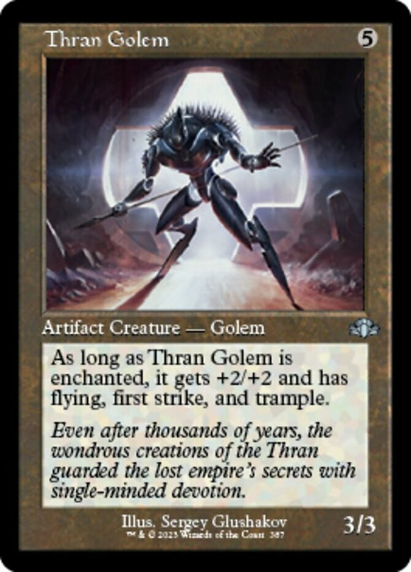 Thran Golem - Retro Frame - Dominaria Remastered - English - NM - MTG