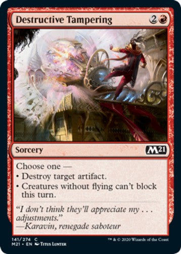 Destructive Tampering - Core Set 2021 (M21) - English - NM - MTG