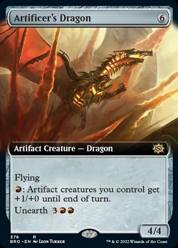 Artificer's Dragon - Extended Art - The Brothers' War - English - NM - MTG