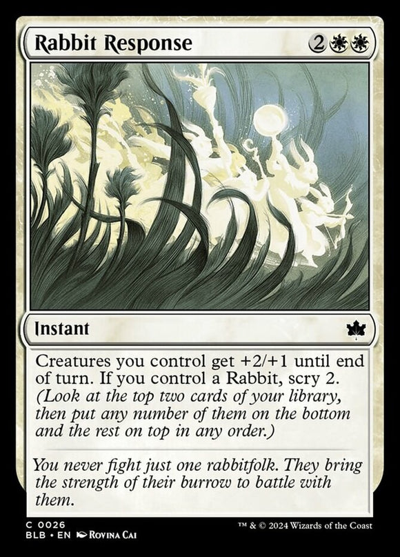 Rabbit Response - Bloomburrow - English - NM - MTG