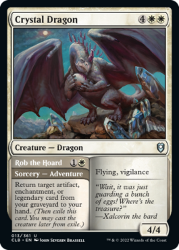 Crystal Dragon // Rob the Hoard - Battle for Baldur's Gate - English - NM - MTG