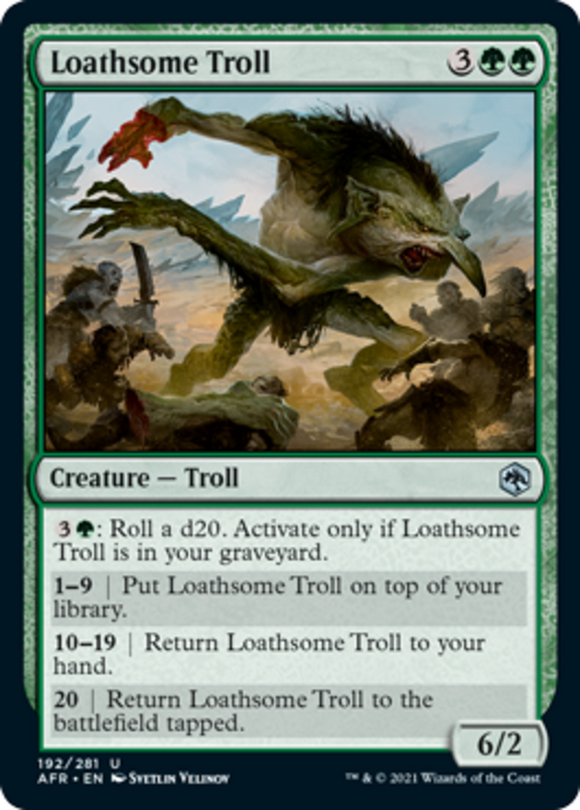 Loathsome Troll - Forgotten Realms - English - NM - MTG