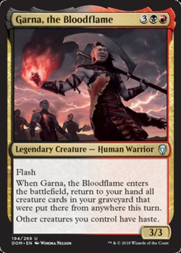 Garna, the Bloodflame - Dominaria - English - NM - MTG