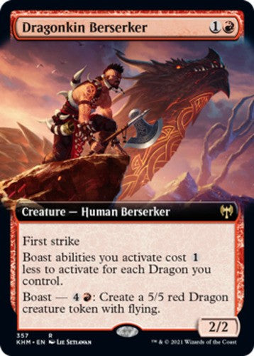 Dragonkin Berserker - Extended Art - Kaldheim - English - NM - MTG