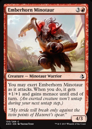 Emberhorn Minotaur - Amonkhet - English - NM - MTG