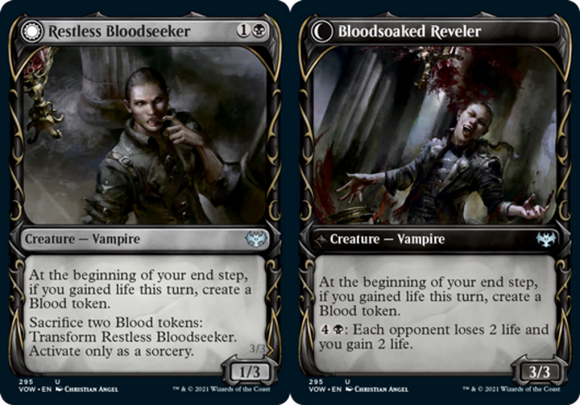 Restless Bloodseeker // Bloodsoaked Reveler - Showcase - Innistrad: Crimson Vow