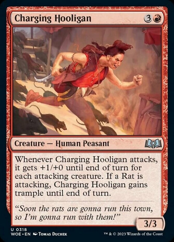 Charging Hooligan - Wilds of Eldraine - English - NM - MTG
