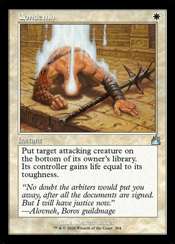 Condemn - Retro Frame - Ravnica Remastered - English - NM - MTG
