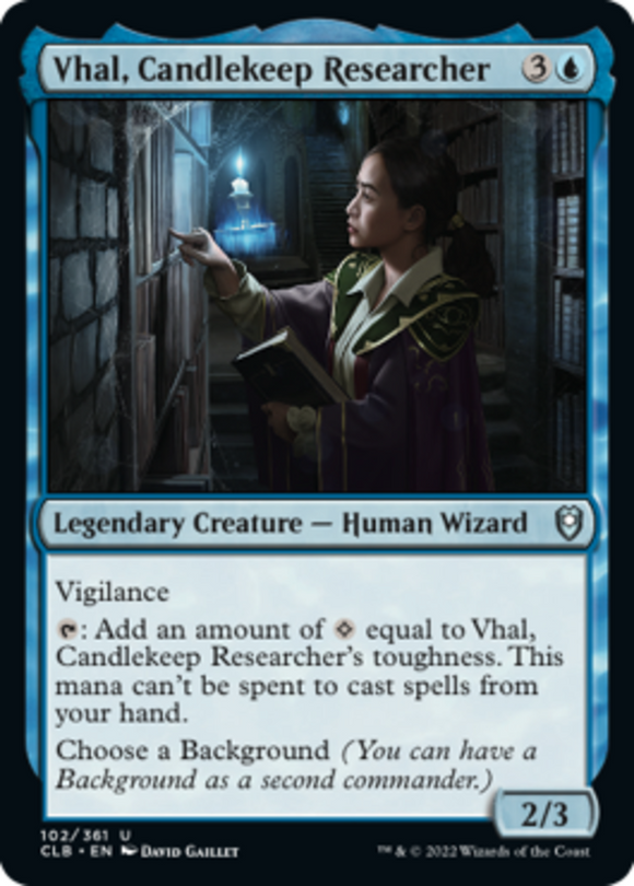 Vhal, Candlekeep Researcher - Battle for Baldur's Gate - English - NM - MTG
