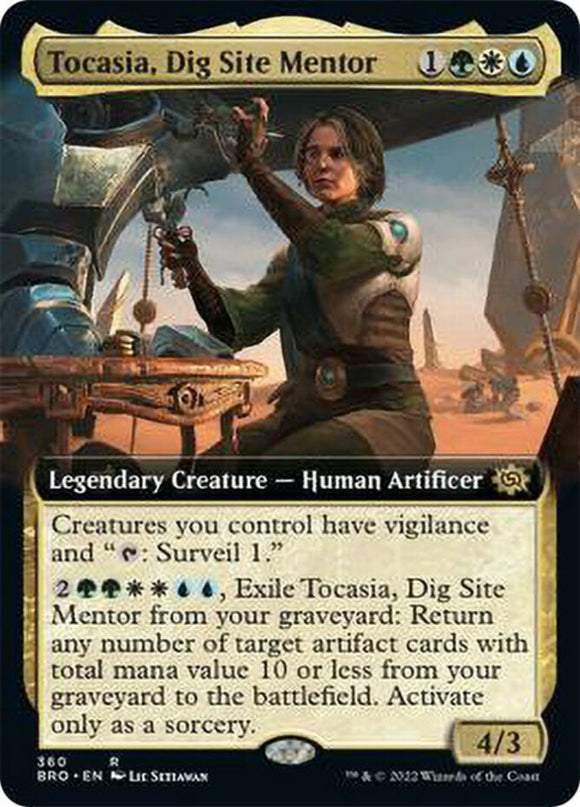 Tocasia, Dig Site Mentor - Extended Art - The Brothers' War - English - NM - MTG
