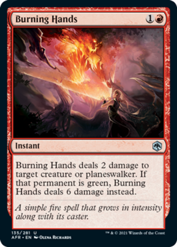 Burning Hands - Forgotten Realms - English - NM - MTG
