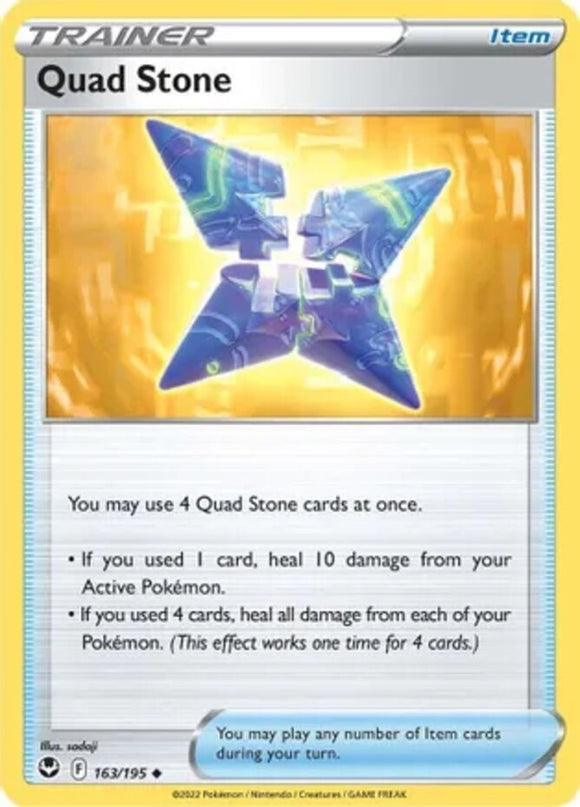 Quad Stone - 163/195 - Uncommon - Sword & Shield - Silver Tempest NM - Pokemon T