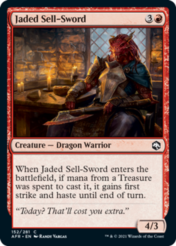 Jaded Sell-Sword - Forgotten Realms - English - NM - MTG
