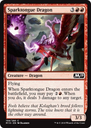 Sparktongue Dragon - Core Set 2019 (M19) - English - NM - MTG