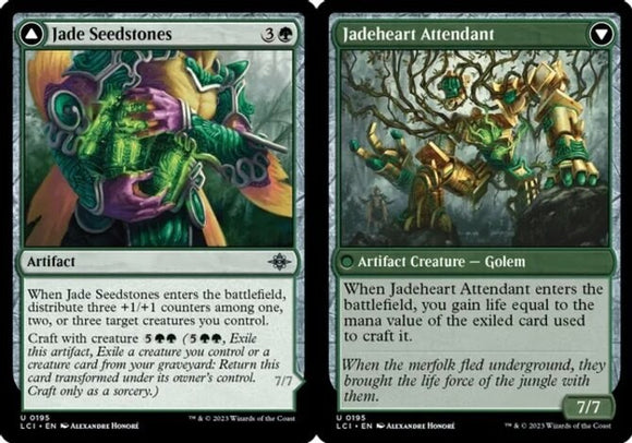 Jade Seedstones // Jadeheart Attendant - Lost Caverns of Ixalan - English - NM -