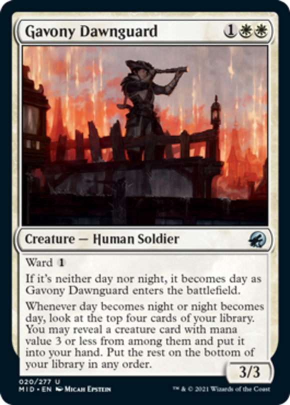 Gavony Dawnguard - Innistrad: Midnight Hunt - English - NM - MTG