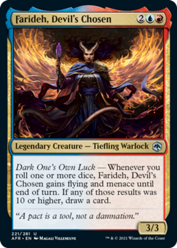 Farideh, Devil's Chosen - Forgotten Realms - English - NM - MTG