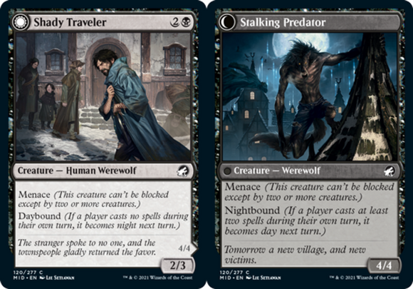 Shady Traveler // Stalking Predator - Innistrad: Midnight Hunt - English - NM -