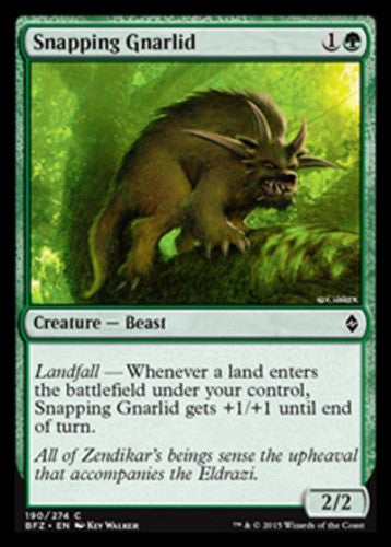 Snapping Gnarlid - Battle for Zendikar - English - NM - MTG