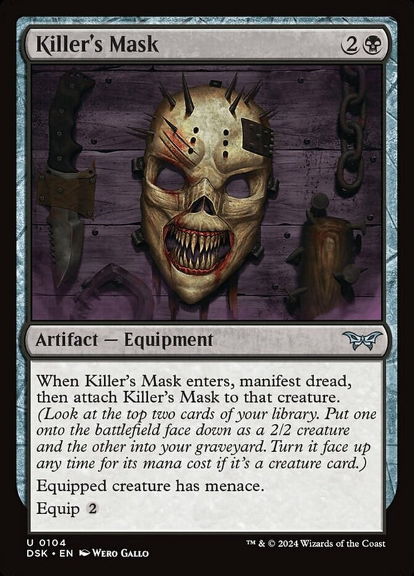 Killer's Mask - Duskmourn: House of Horror - English - NM - MTG