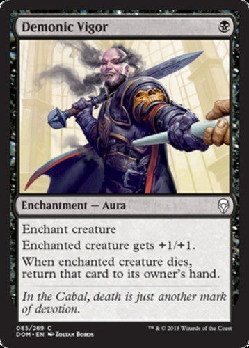 Demonic Vigor - Dominaria - English - NM - MTG