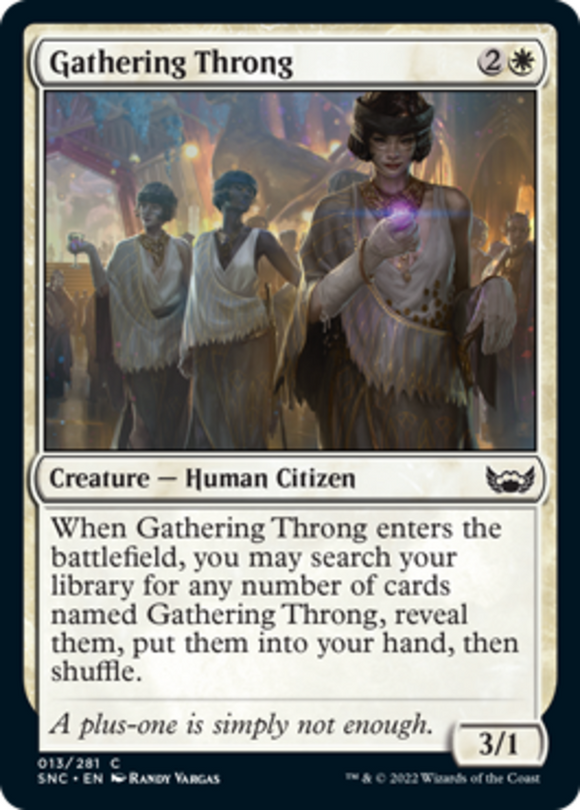 Gathering Throng - Streets of New Capenna - English - NM - MTG