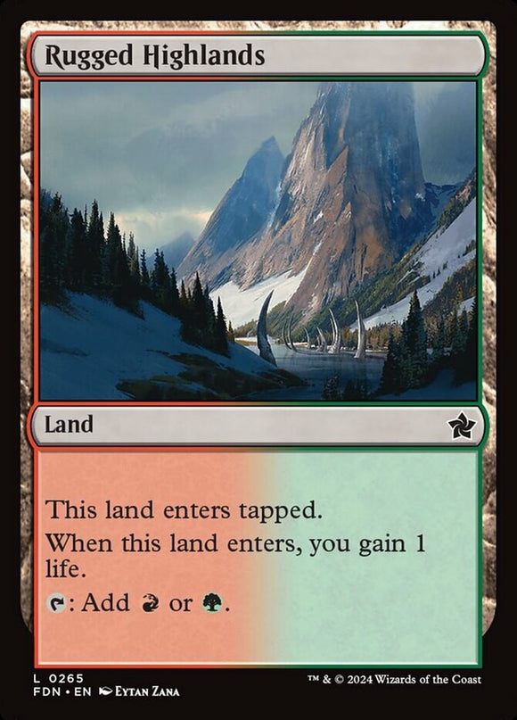 Rugged Highlands - Foundations - English - NM - MTG